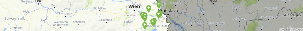 Kartenansicht für Apotheken-Notdienste in der Nähe von Petronell-Carnuntum (Bruck an der Leitha, Niederösterreich)